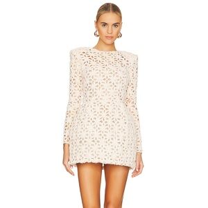 Bronx and Banco Cream Lace Mini Dress